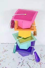 How To Make A Graduation Cap Gift Box With Free Templates In 2021 Graduation Diy Diy Graduation Cap Color Crafts