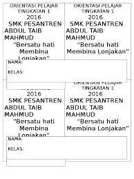 Previously he was chief minister of sarawak from 1981 to 2014. Contoh Tag Minggu Orientasi