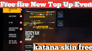 The weapon can be used as a shield to protect the wearer. Free Fire New Top Up Event Katana Skin Booyah Top Up Event Katana Skin Awm Skin Youtube
