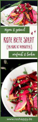 10 Minuten Salat Mit Roter Bete Und Apfel Iss Happy Rezept Veganes Mittagessen Gesunde Rezepte Lebensmittel Essen