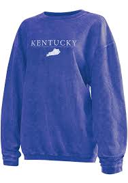 Kentucky Womens Blue Long Sleeve Corded Crew Sweatshirt 20830268