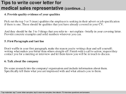 Cover Letter For Medical Sales Rep Sample Cover Letter