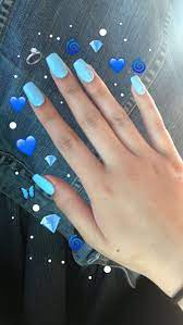 Milky Blue Acrylics