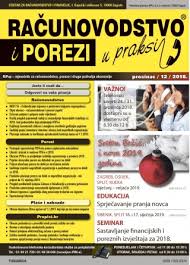 Racunovodstvo I Porezi U Praksi Br 12 2018 Racunovodstvo I Porezi U Praksi Ripup
