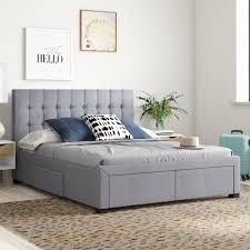 This stunning upholstered platform bed by zinus will transform your bedroom. King Bed Frame With Storage Ideas On Foter