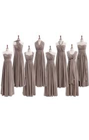 Fancy Floor Length Alternate Detailed Chiffon Dress Wedding Dresses Cute Wedding Dress Grey Bridesmaid Dresses