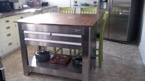 Tool Box Island With Butcher Block Top Kitchen Island Ideas Industrial Kitchen Design Kitchen Island Plans Kitchen Design Decor