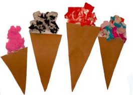 Paper Bags For Cone Tissue Paper For Ice Cream Photo Of Zoe Having Ice Cream With Grandma Summer Preschool Crafts Ice Cream Crafts Tissue Paper Crafts