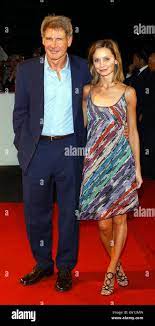 Actor Harrison Ford and his girlfriend Calista Flockhart arrive at the  premiere of his new film K-19:The Widowmaker at the 59th the Venice Film  Festival at the Venice Lido Stock Photo -