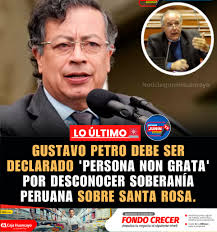 𝗚𝘂𝘀𝘁𝗮𝘃𝗼 𝗣𝗲𝘁𝗿𝗼 𝗱𝗲𝗯𝗲 𝘀𝗲𝗿 𝗱𝗲𝗰𝗹𝗮𝗿𝗮𝗱𝗼  ❜𝗽𝗲𝗿𝘀𝗼𝗻𝗮 𝗻𝗼𝗻 𝗴𝗿𝗮𝘁𝗮❜ 𝗽𝗼𝗿 𝗱𝗲𝘀𝗰𝗼𝗻𝗼𝗰𝗲𝗿  𝘀𝗼𝗯𝗲𝗿𝗮𝗻𝗶́𝗮 𝗽𝗲𝗿𝘂𝗮𝗻𝗮 𝘀𝗼𝗯𝗿𝗲 𝗦𝗮𝗻𝘁𝗮 𝗥𝗼𝘀𝗮. Durante  diálogo con Exitosa, el exparlamentario Víctor ...