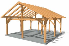 24x24 King Post Plan Timber Frame Hq