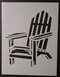 Adirondack Beach Chair Outdoor Furniture 8 5 X 11 Stencil Fast Free Shipping Custom Stencils Beach Chairs Diy Summer Decor