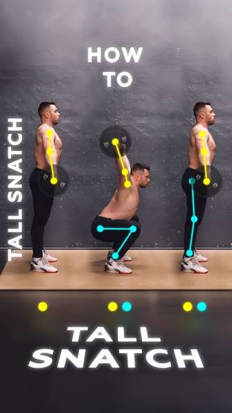 How to TALL SNATCH: 3 STEPS , ——, #TallSnatch is a variation of the #snatch  used to improve speed and technique, particularly in the final pull and  transition under the bar.