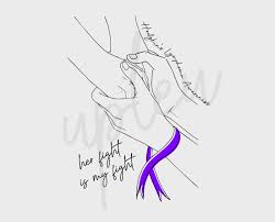Line Art Her Fight Is My Fight For Hodgkin S Lymphoma Svg Hodgkin S Lymphoma Awareness Svg Violet Ribbon Svg Fight Cancer Svg Digital Buy T Shirt Designs