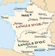 A4 = 21 x 29,7 cm. Carte De France Langue D Oil Langue D Oc Teaching French How To Speak French French Lessons