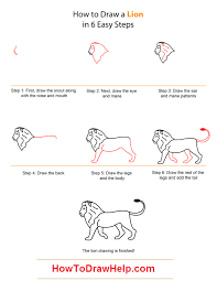 How To Draw A Lion Step By Step Tutorial Drawings Easy Drawing Steps Draw