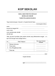 Buat contoh soal 5 kalimat yg berhubungan dengan present progressive tense atau present contiuous tense. Contoh Format Nilai Ujian Praktek