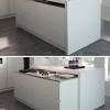 Towel bar, butcher block top, white. 1