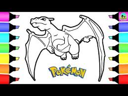 Find sasha, pikachu and other creatures to color with this series of free pokemon coloring pages. Pokemon Coloring Pages Charizard I Kids Learning How To Color And Be Creative Youtube