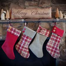 3 pcs christmas stockings 18inch large size christmas stocking with 3d plush. Burlap Christmas Stocking Handmade Burlap And Plaid Stocking Rustic Stocking Christmas Stockings Burlap Christmas Stockings Burlap Christmas
