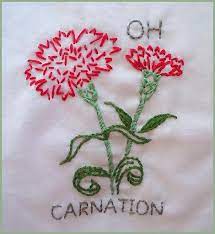 Ohio Scarlet Carnation Floral Embroidery Patterns Embroidery Patterns Hand Embroidery