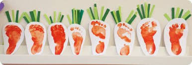 Osterbastelei Fur Kleinkinder Fussabdruck Mohrchen Footprint Idea Fraukskleinew Basteln Mit Kleinkindern Ostern Osterbasteleien Fur Kinder Osternest Basteln