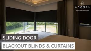 Argos home thermal door curtain. Electric Curtains And Blackout Blinds In Sliding Door Corner Youtube