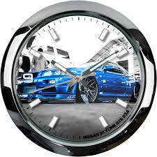 Nissan skyline gtr r34 Wall clock • TimeCreation