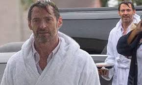 But there is only one time. Hugh Jackman Sports A Bathrobe And Damp Hair As He Gets To Work On The Set Of New Film Reminiscence Daily Mail Online