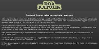 Di samping kita akan mendapatkan pahala karena mengikuti sunnah rasulullah, kalimat doa yang dicontohkan oleh beliau tentu memiliki kandungan makna dan. Doa Untuk Anggota Keluarga Yang Sudah Meninggal Doa Katolik Doa Katolik