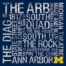 Michigan College Colors Subway Art By Replay Photos Subway Art Michigan Colleges Penn State