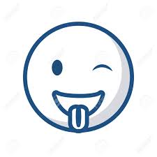 Shop face with stuck out tongue and winking eye emoji classic round sticker created by emojiprints. Emoticon Stuck Out Tongue And Winking Eye Face Icon Over White Background Vector Illustration Royalty Free Cliparts Vectors And Stock Illustration Image 74737777