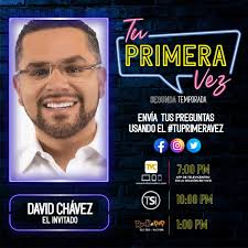 Envía tus preguntas al próximo invitado de #TuPrimeraVez David Chavez y  serán leídas durante el programa este jueves 11 de noviembre a las 7PM por  Web y AppTelevicentro.