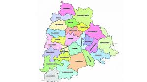 Google map of telangana showing all villages in telangana, major roads, local train route, hotels, hospitals, schools, colleges, religious places and important landmarks. Telangana Govt To Hire Consultants For All 31 Districts