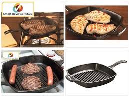 Lodge 10 5 Inch Pre Seasoned Square Non Stick Grill Frying Pan Skillet Cast Iron Lodge Cooking Accessories Cooking Pan
