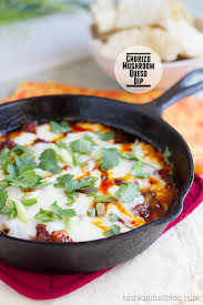 Chorizo Mushroom Queso Dip Recipe Taste And Tell Recipe Food Queso Dip Recipes