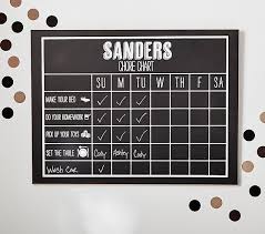 Personalized Family Chore Charts Wall Organizer Pottery