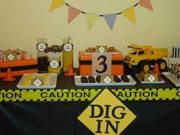 Construction Party Birthday Party Ideas Photo 5 Of 25 Construction Birthday Parties Construction Birthday 3rd Birthday Parties