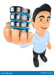 3d White People Search Database Concept Stock Illustrations