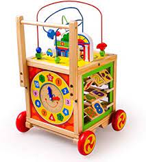 Ab wann genau ihr baby sich auf dem bauch liegend wohlfühlt, ist von der individuellen entwicklung abhängig. Hh Lauflernwagen Aus Holz Fur Babys Ab 1 Jahr Spielzeug 6 In 1 Lauflernhilfe Kinder Gehhilfe Walker Motorikwurfel Mit Uhr Formerkennung Abakus Labyrinth Lernwurfel Amazon De Spielzeug