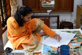 Artist Who Paints With Her Toes And Mouth From a very tender age, her heart was set on art and she did not let the mishap bog her down.