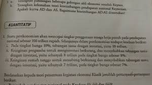 Kunci Jawaban Bab 3 Soal Kuantitatif No 1 Dan 2 Makroekonomi Sadono Sukirno Notes Arryakbar Com