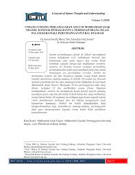 35 full pdf related to this paper. Pdf Undang Undang Perlanggaran Adat Di Mahkamah Anak Negeri Konflik Pemakaiannya Terhadap Orang Islam Dalam Kerangka Perundangan Plural Di Sabah
