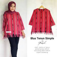 Sentra tenun ikat berada di desa troso, kecamatan pecangaan, sekitar 16. Atasan Motif Tenun Modern Blus Motif Tenun Atasan Model Tenun Jumbo Blus Motif Tenun Size Besar Shopee Indonesia