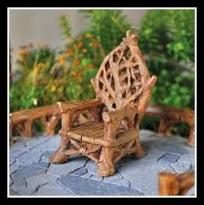 Fairy S Wooden Throne Fairy Furniture Fairy Garden Furniture Miniature Fairy Gardens