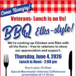 Veterans BBQ luncheon — Manchester Elks Lodge #1893