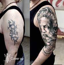 He was believed to have created havoc and lightning and thunder. Cover Up Tattoo Tribal Vs Zeus Realisic By Lebende Legend Tattoo Tattoos Uberdecken Tattoo Arten Cover Up Tattoos