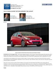 Find local specials and rebates on your favorite hyundai. 2016 Hyundai Accent Introduced In The U S Press Release