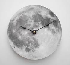Silver Full Moon Wall Clock Gadgetsin Moon Clock Eclectic Clocks Clock