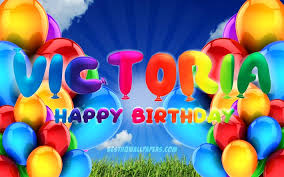 Maybe you would like to learn more about one of these? Herunterladen Hintergrundbild Victoria Happy Birthday 4k Bewolkten Himmel Hintergrund Beliebte Deutsche Weibliche Namen Geburtstag Bunte Ballons Victoria Name Happy Birthday Victoria Geburtstag Konzept Victoria Geburtstag Victoria Fur Desktop